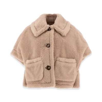 Max Mara Women's Newterzo Teddy Bear Cape "Sand"