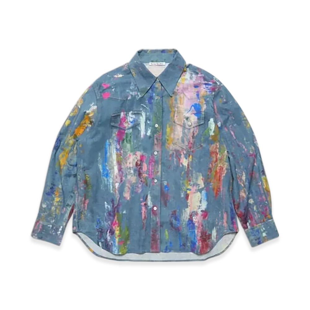 Acne Studios Button-up shirt "Blue/Multi"