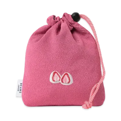 BEAMS Wagashi Embroidery Purse "Itigodaifuku"
