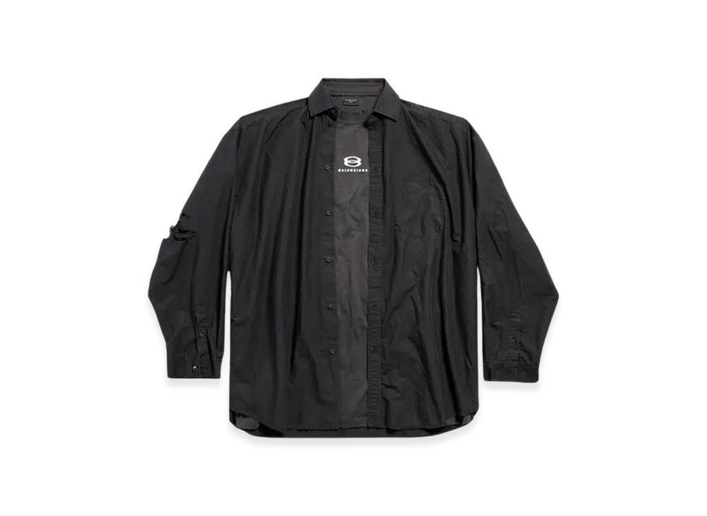 BALENCIAGA Unity Sports Icon Layered Shirt Oversized "Black"