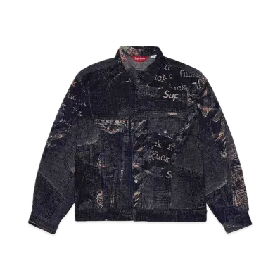 Supreme Archive Denim Jacquard Trucker Jacket "Blue"