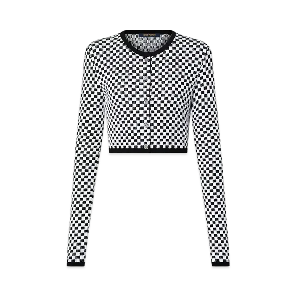 Louis Vuitton Mini Damier Knit Cardigan "Noir/Blanc"