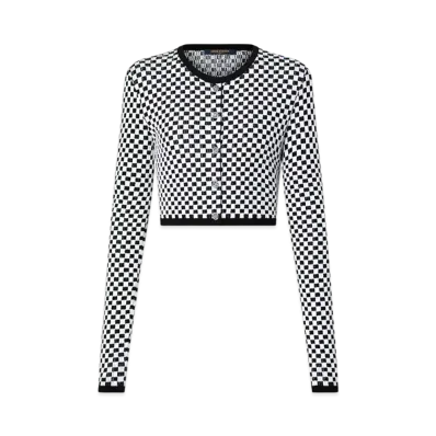 Louis Vuitton Mini Damier Knit Cardigan "Noir/Blanc"
