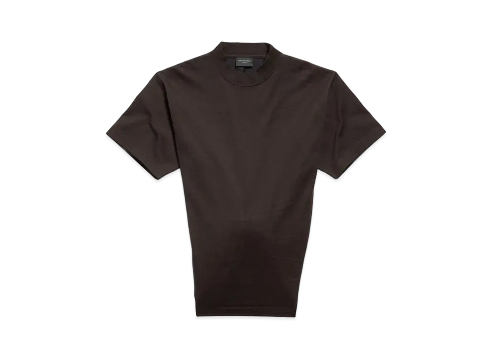 BALENCIAGA Women's Knotted T-Shirt Small Fit in Vintage Jersey "Black"