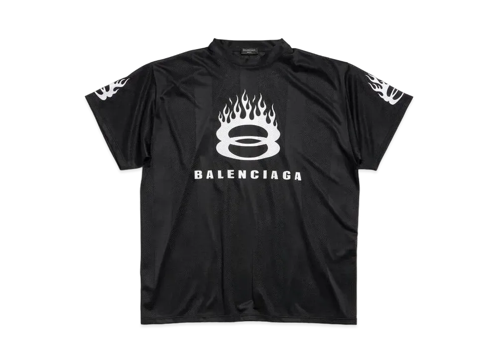 BALENCIAGA バーニングユニティTシャツ ブラック バレンシアガ バーニング ユニティ Tシャツ オーバーサイズ