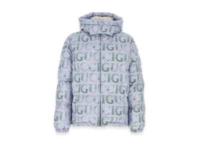 GUCCI Printed Polyester Down Jacket "Blue"