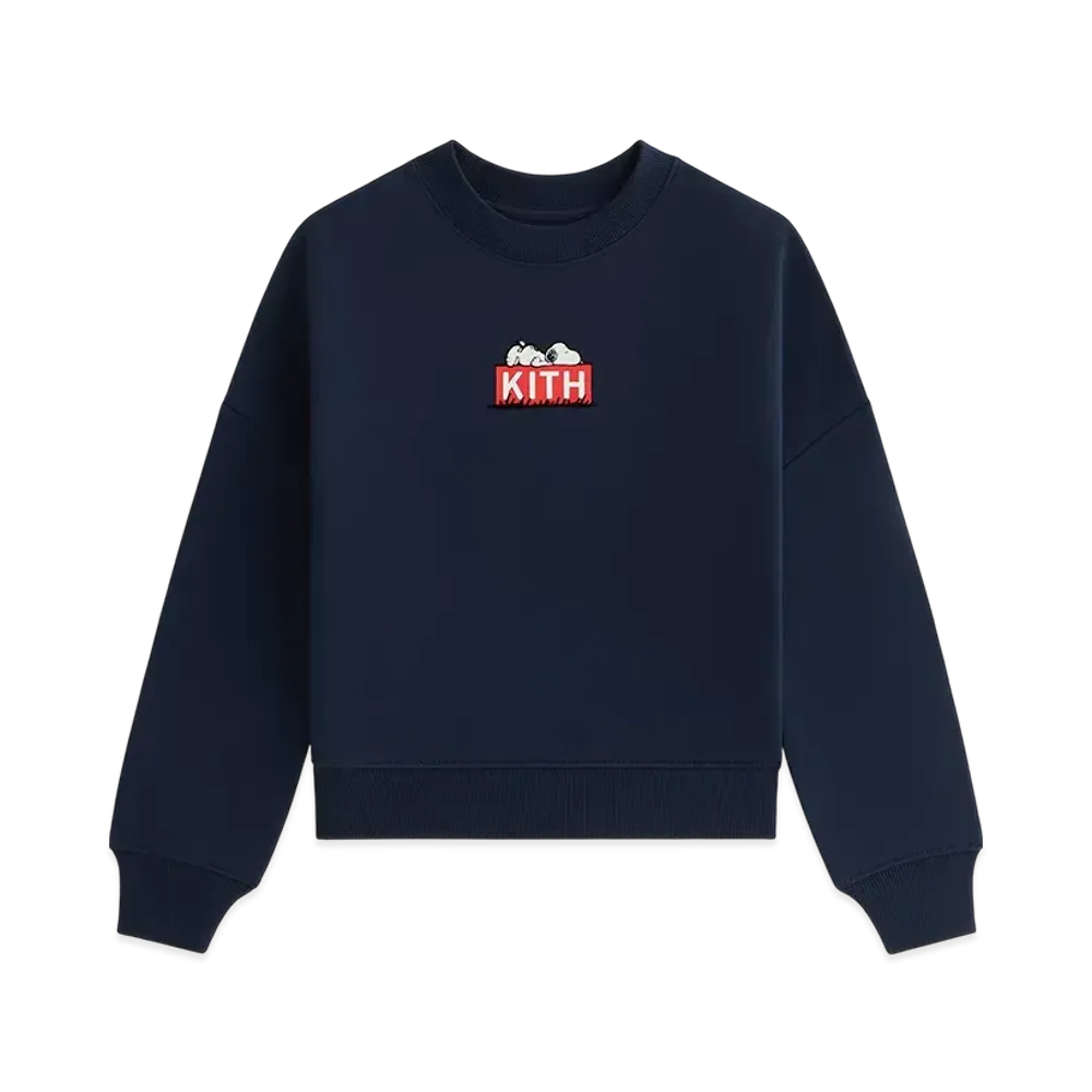 Kith Kids for Peanuts Doghouse Classic Logo Crewneck "Nocturnal"