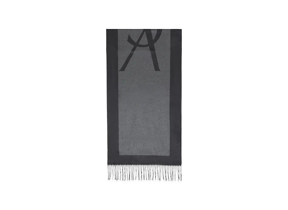 Saint Laurent 'Cassandre' Scarf "Graphite"