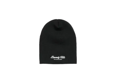 BALENCIAGA Beverly Hills Beanie in Stretch Rib Knit "Black/White"
