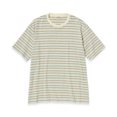 AURALEE Gradient Stripe Jersey Tee "Fade Mint Stripe"
