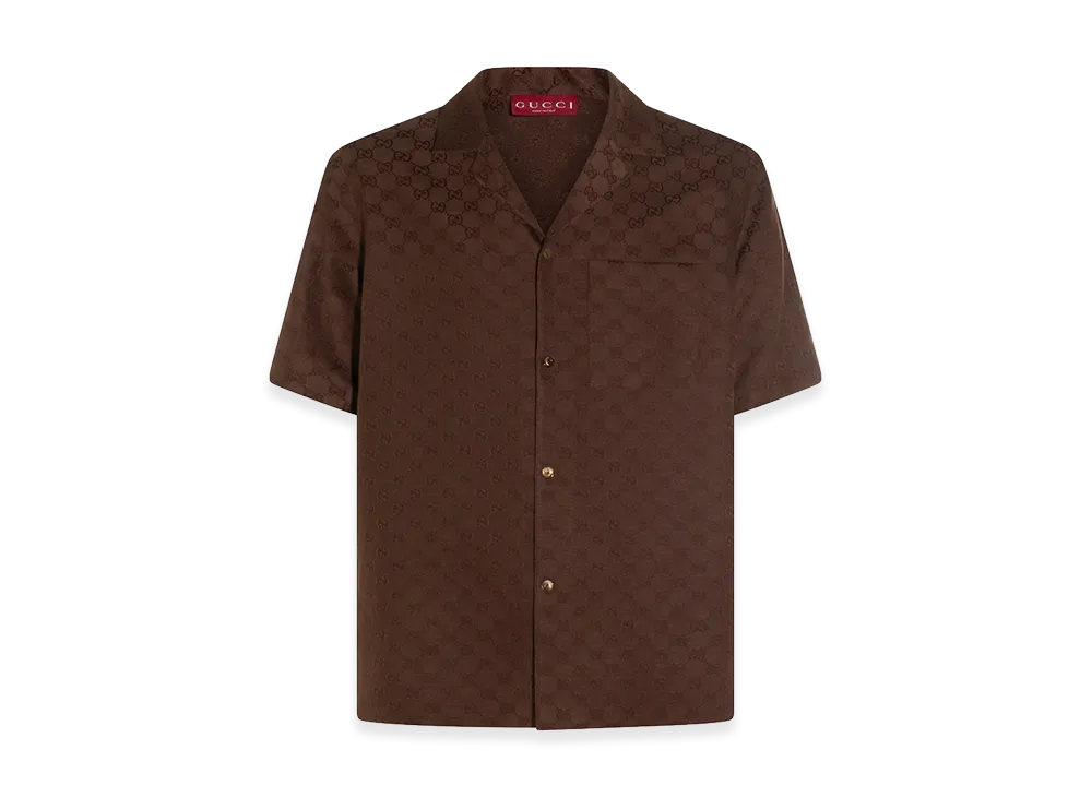 GUCCI 'GG' Canvas Shirt "Brown"