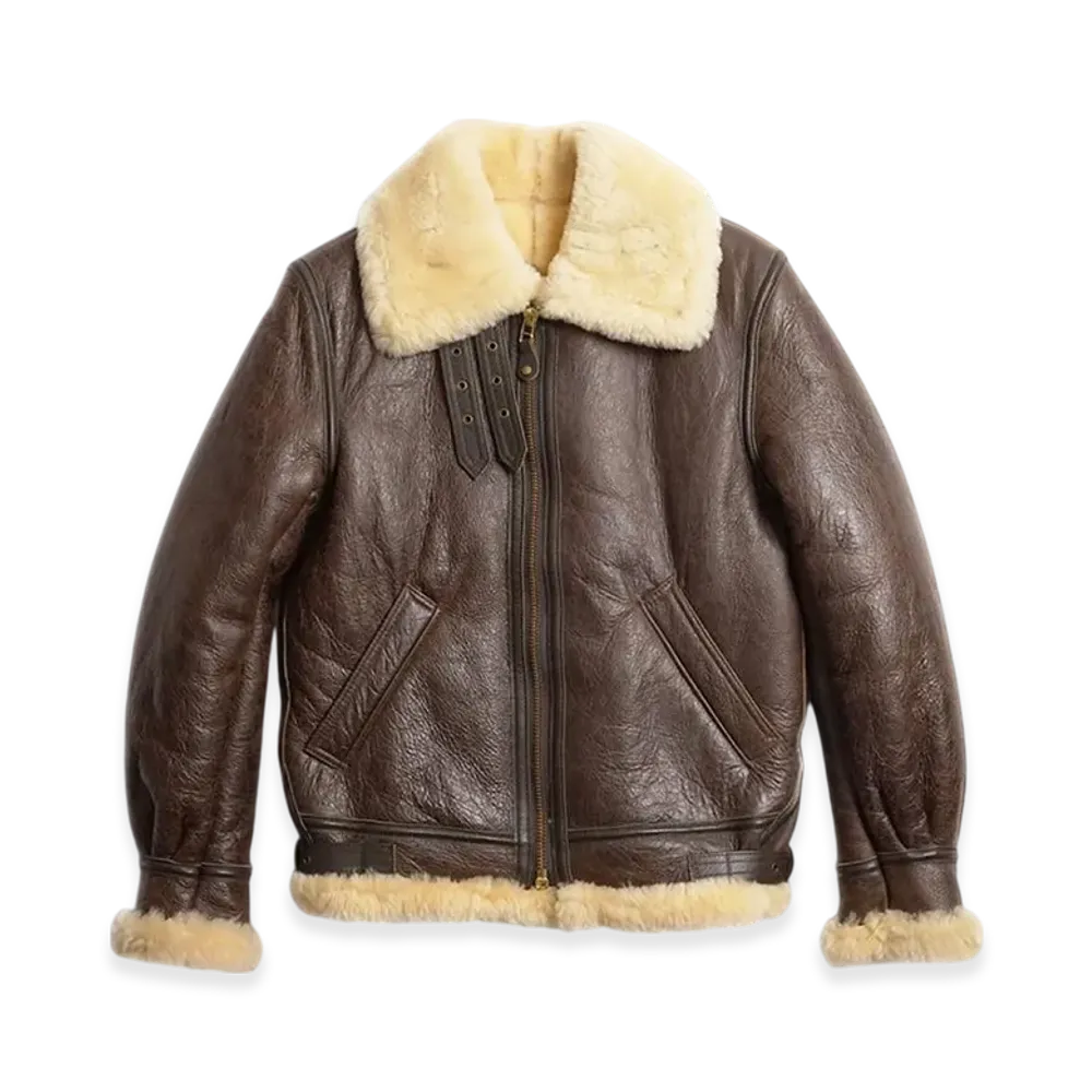 Schott 257S B-3 Sheepskin Bomber Jacket "Brown"