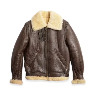 Schott 257S B-3 Sheepskin Bomber Jacket "Brown"