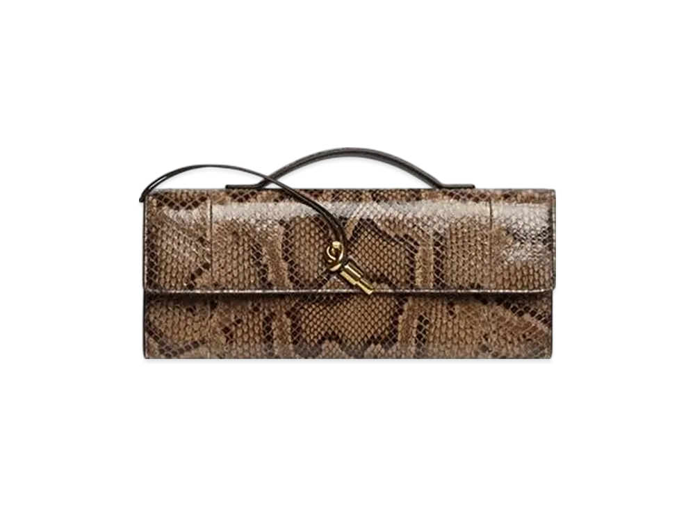 Bottega Veneta Andiamo Clutch "Python/Fondant"