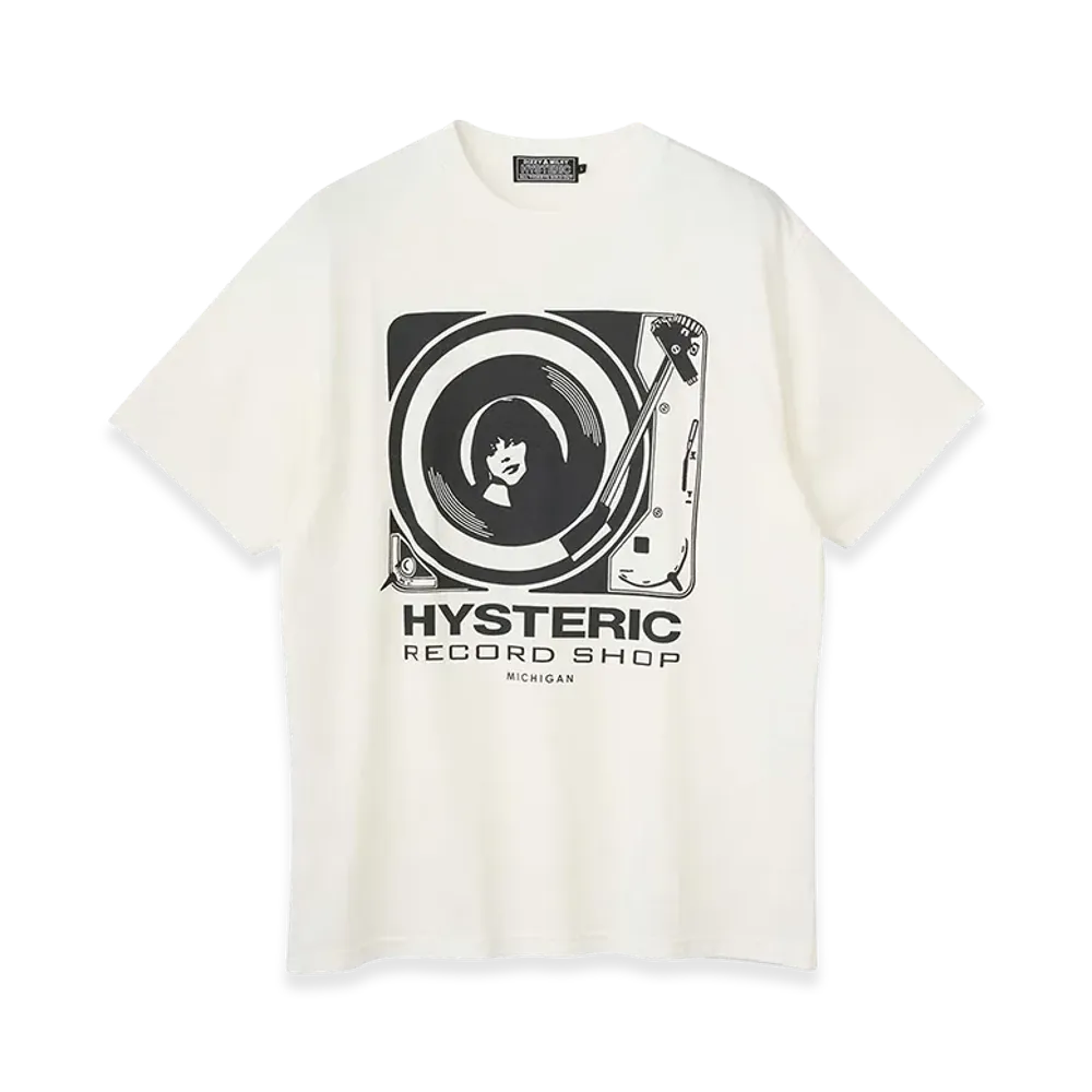 HYSTERIC GLAMOUR HYS Record Shop Tee "White"