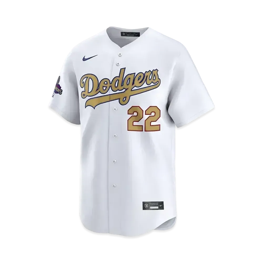 MLB Los Angeles Dodgers 2025 Gold Collection Men's Clayton Kershaw Nike Limited Jersey "White"