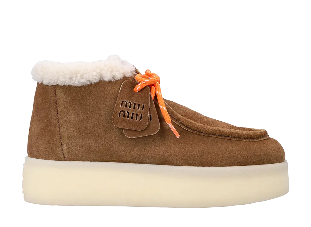 MIU MIU Women's Flat Shoes "Brown"