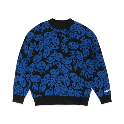 WASTED PARIS Acid Allover Sweater "Blue"