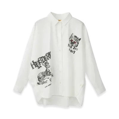 HYSTERIC GLAMOUR Killer Queen Overshirt "White"