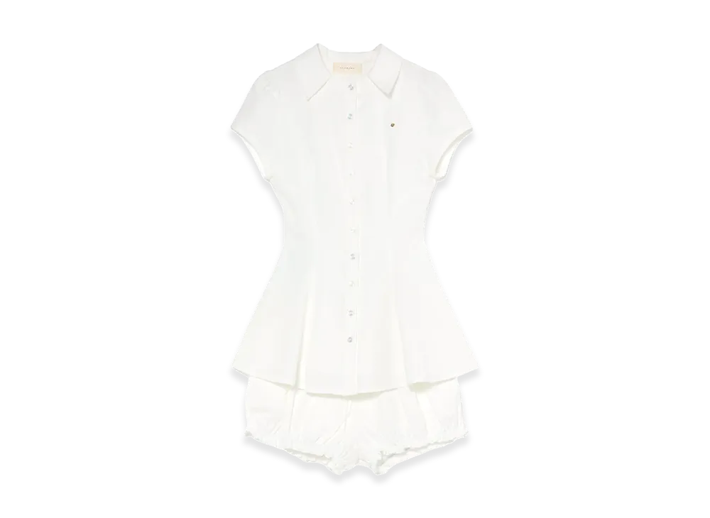 ANDMARY Women's Dorothy Flare Blouse Set Up "White"