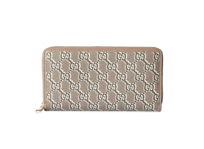 GUCCI Zip-Around Wallet with GG Shadow "Taupe/Multicolor"