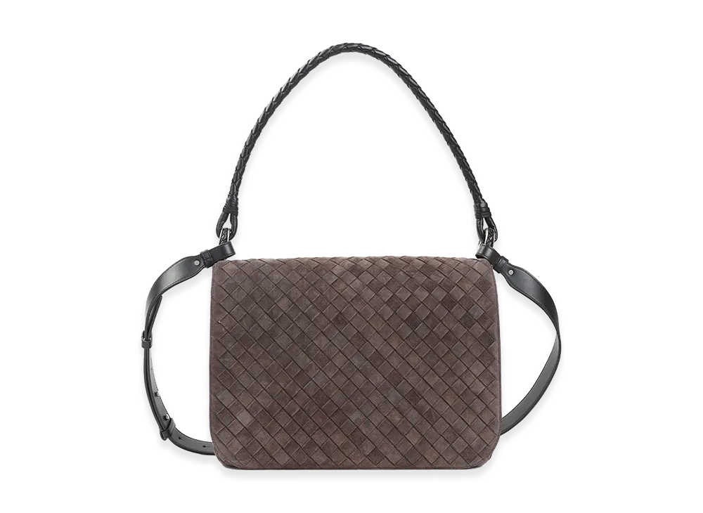 Bottega Veneta Swing Intrecciato Shoulder Bag "Brown"