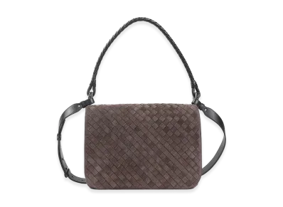 Bottega Veneta Swing Intrecciato Shoulder Bag "Brown"