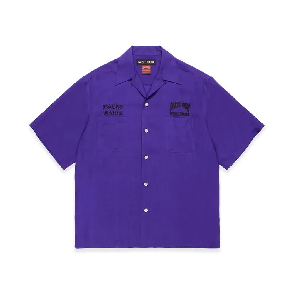 WACKO MARIA x Death Row Records 50's Open Collar Shirt "Purple"