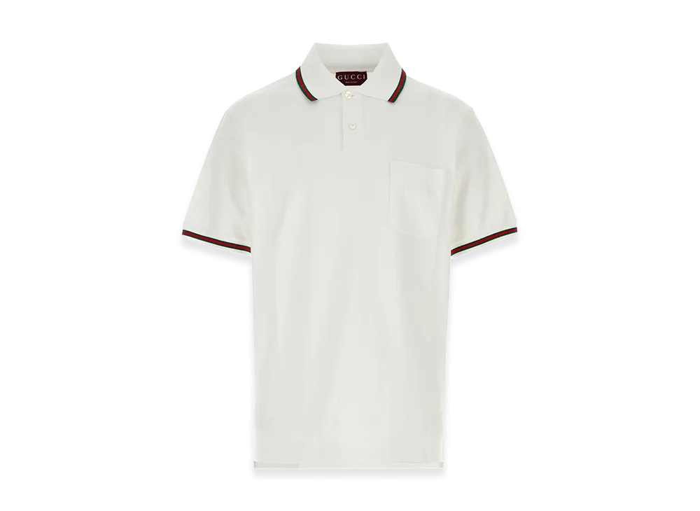 GUCCI Piquet Polo Shirt "White"