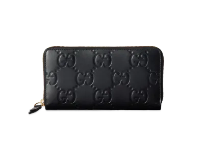 GUCCI GG Zip Around Wallet "Black"
