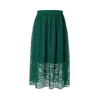 HYSTERIC GLAMOUR Type Logo Pattern Jacquard Gathered Skirt "Green"