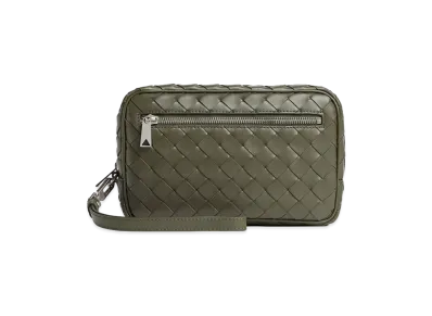 Bottega Veneta Intrecciato Small Wristlet Pouch "Crocodile"