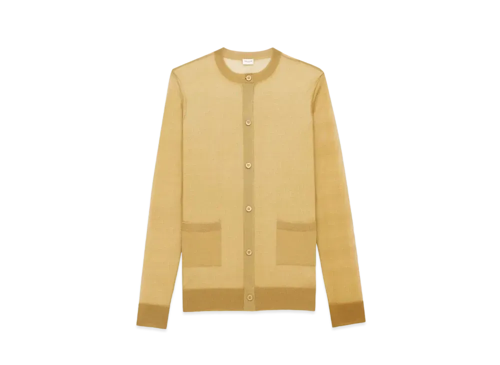Saint Laurent Women's Cardigan in Silk "Beige"