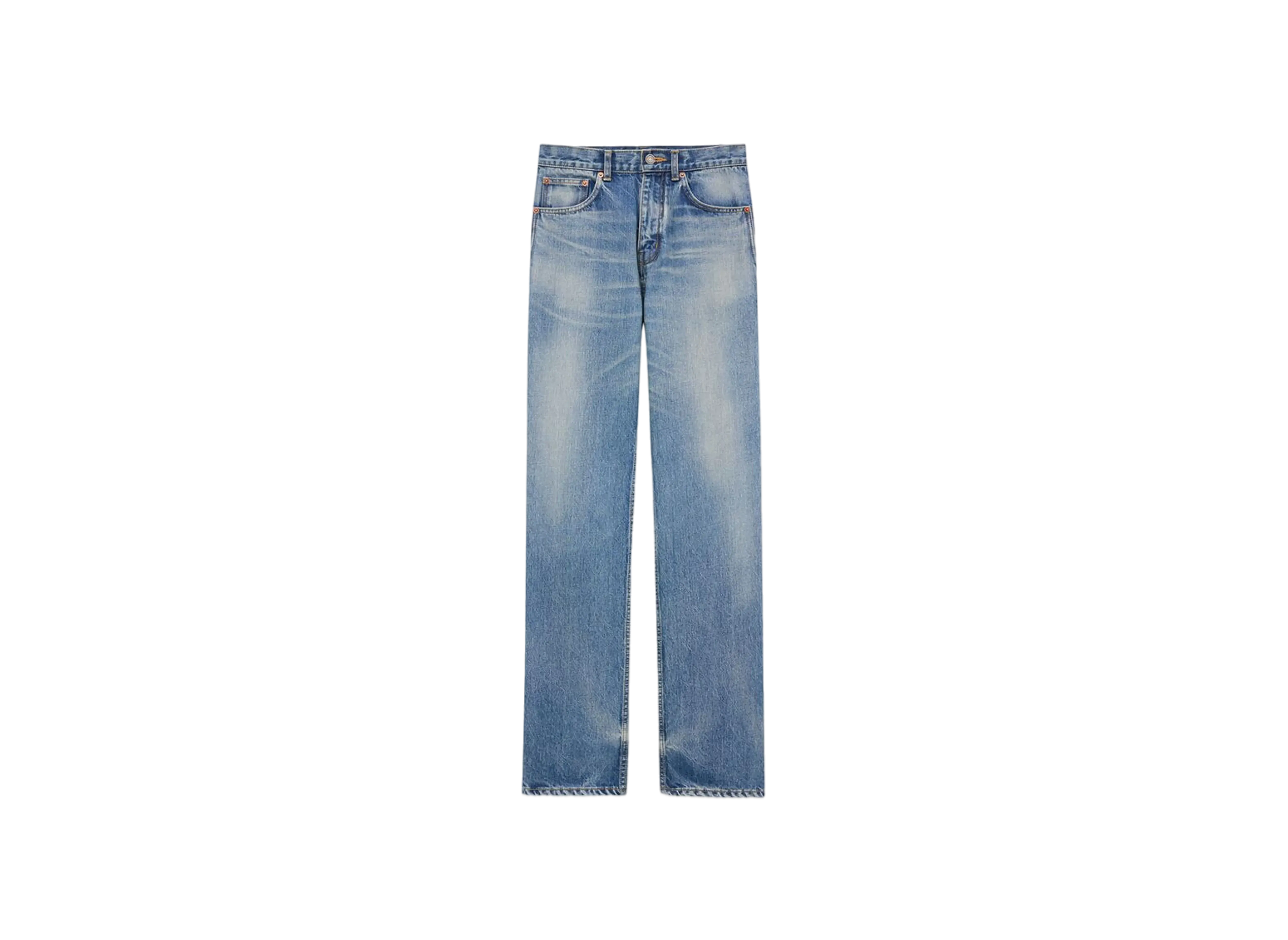Saint Laurent Women's Straight Jeans "Benjamin Blue"