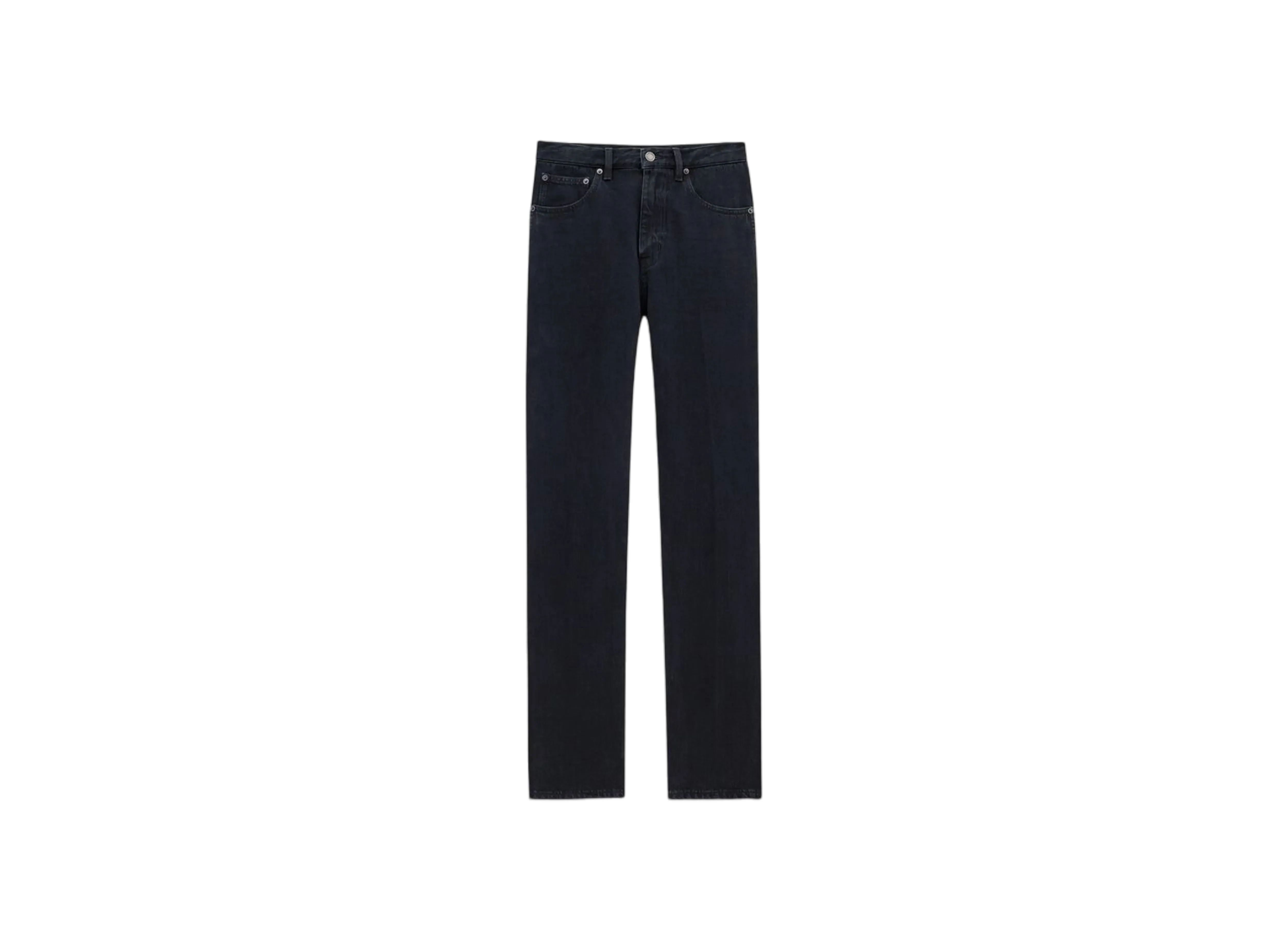 Saint Laurent Women's Straight Jeans "Plain Carbon Black"