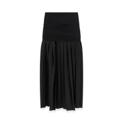 MM6 Maison Margiela Women's Double Layer Skirt "Black"