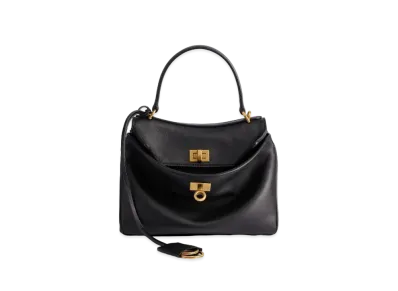 BALENCIAGA Rodeo Mini Handbag in Smooth Calfskin Aged-Gold Hardware "Black"