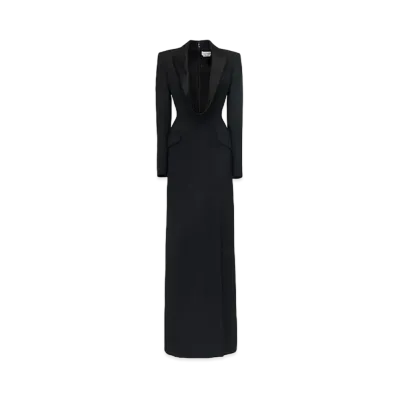 Alexander McQUEEN Long Jacket Dress "Black"