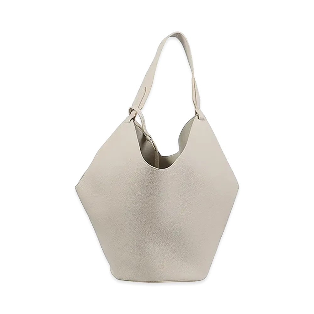 KHAITE Women's Lotus Medium Leather Shoulder Bag "Beige"