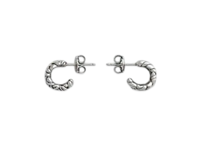 Bottega Veneta Intreccio Small Earrings "Silver"