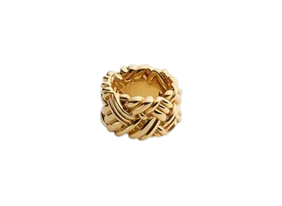 Bottega Veneta Intreccio Ring "Yellow Gold"