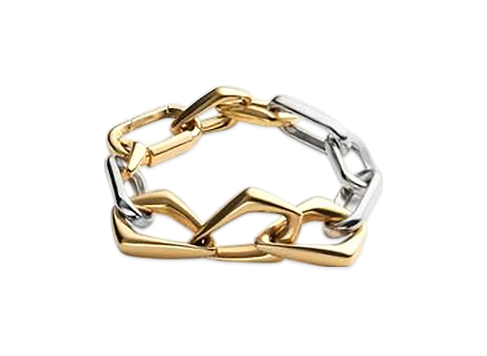 Bottega Veneta Chain Bracelet "Silver/Yellow Gold"