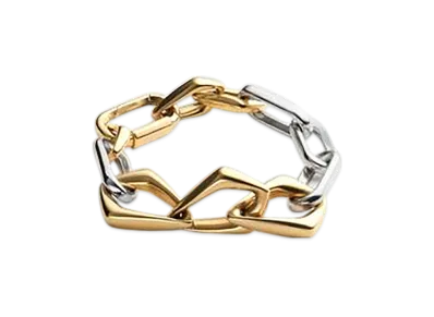 Bottega Veneta Chain Bracelet "Silver/Yellow Gold"