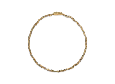 Bottega Veneta Braid Necklace "Silver/Yellow Gold"