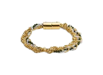 Bottega Veneta Braid Bracelet "Dark Green"