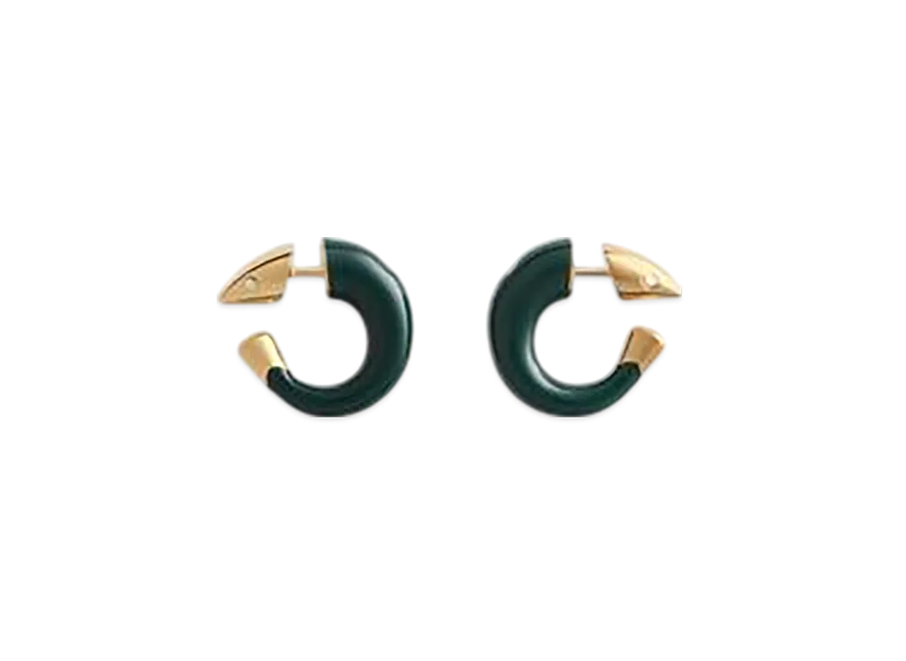Bottega Veneta Sardine Earrings "Dark Green"