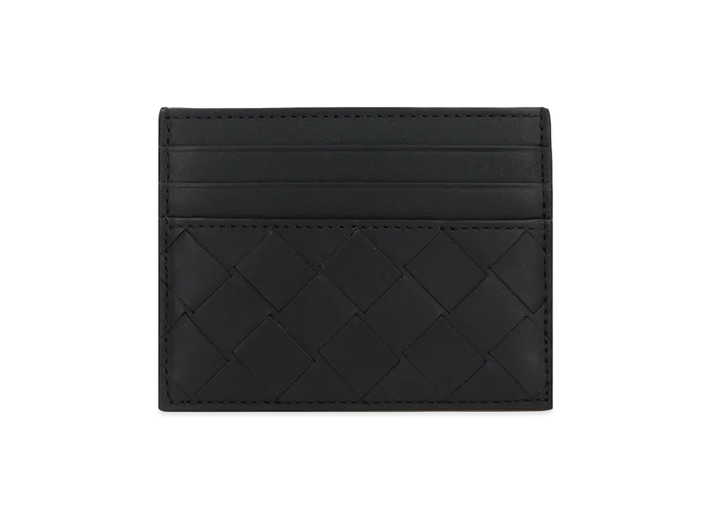 Bottega Veneta Leather Card Holder "Black"