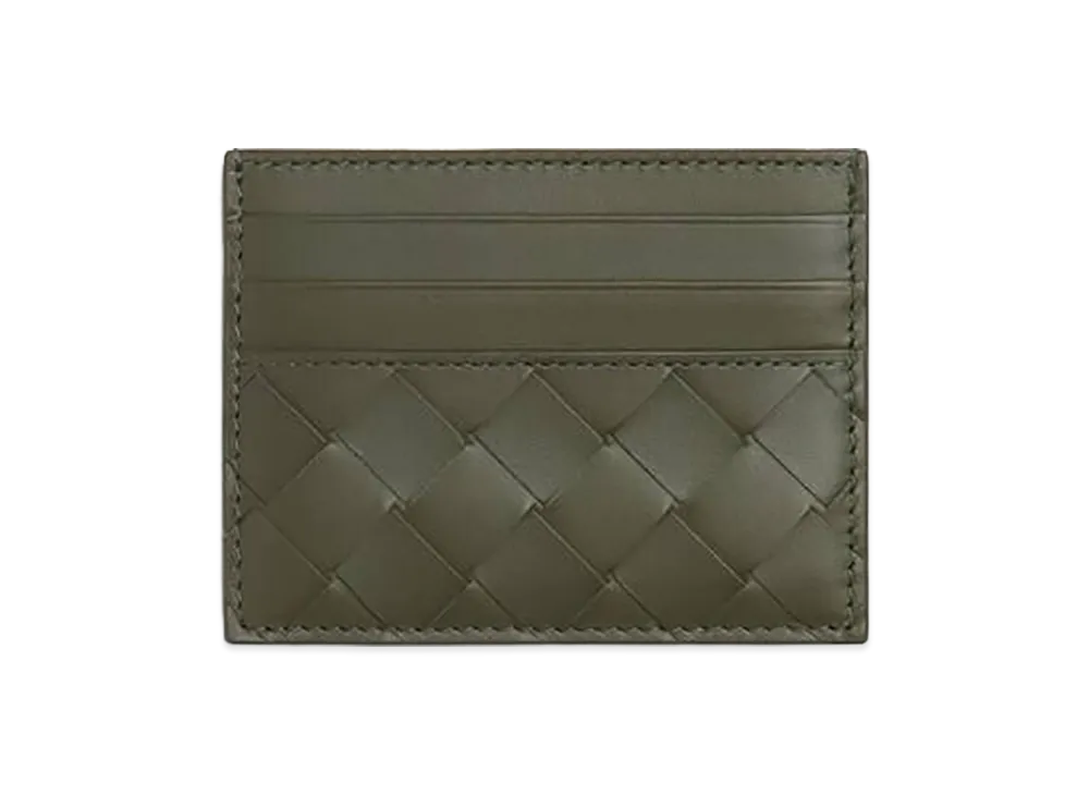 Bottega Veneta Intrecciato Credit Card Case "Crocodile"