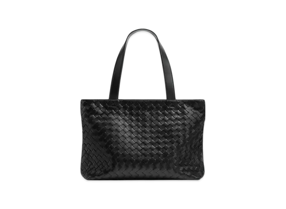 Bottega Veneta Small Intrecciato Zipped Tote "Black"