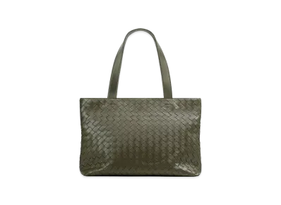 Bottega Veneta Small Intrecciato Zipped Tote Bag "Crocodile"